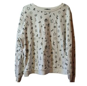 Forever 21 White Graphic Sweatshirt Plus Size 3X